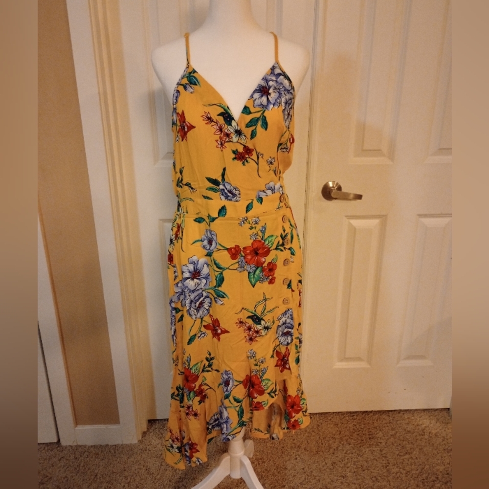 Floral midi dress/ M